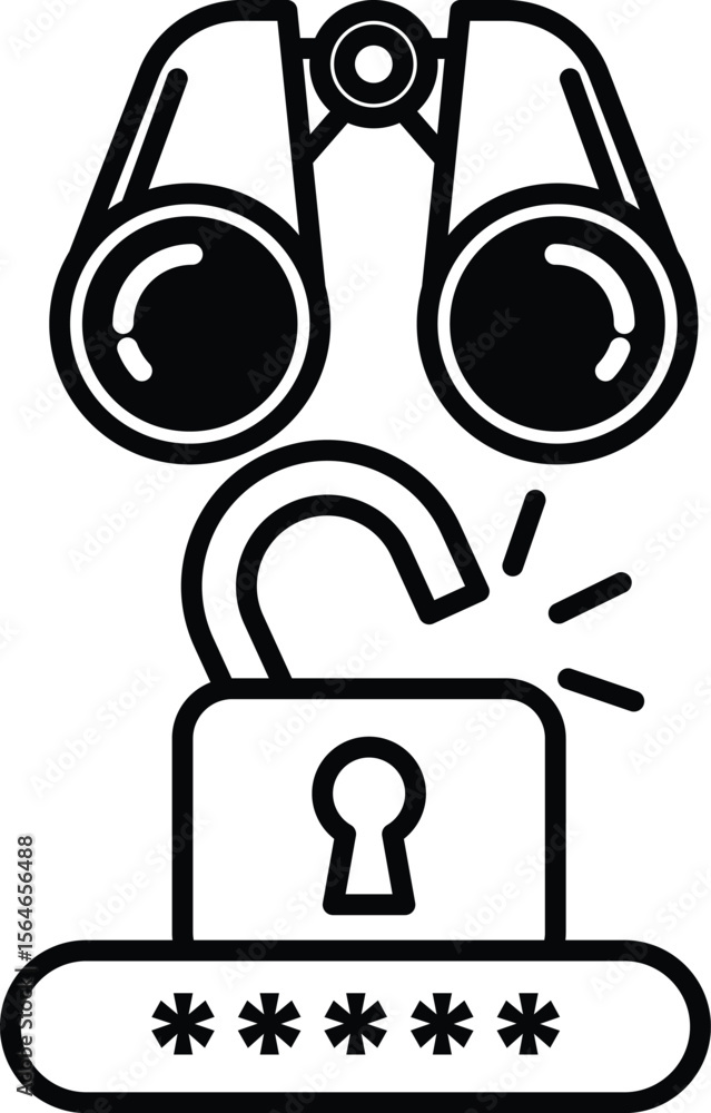 Poster a black and white image of a key and lock with a keyhole