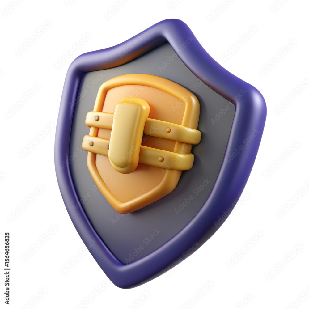 Poster a 3d illustration of a shield design with detailed rendering perfect for security and protection con