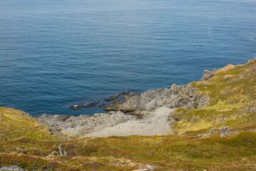 Nordkapp Shoreline and the Endless Blue Ocean