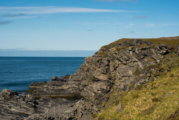 Nordkapp Shoreline and the Endless Blue Ocean