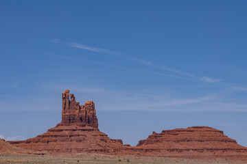 Setting Hen Butte near Eagle Mesa. t in San Juan County, Utah. north of the Monument Valley visitor...