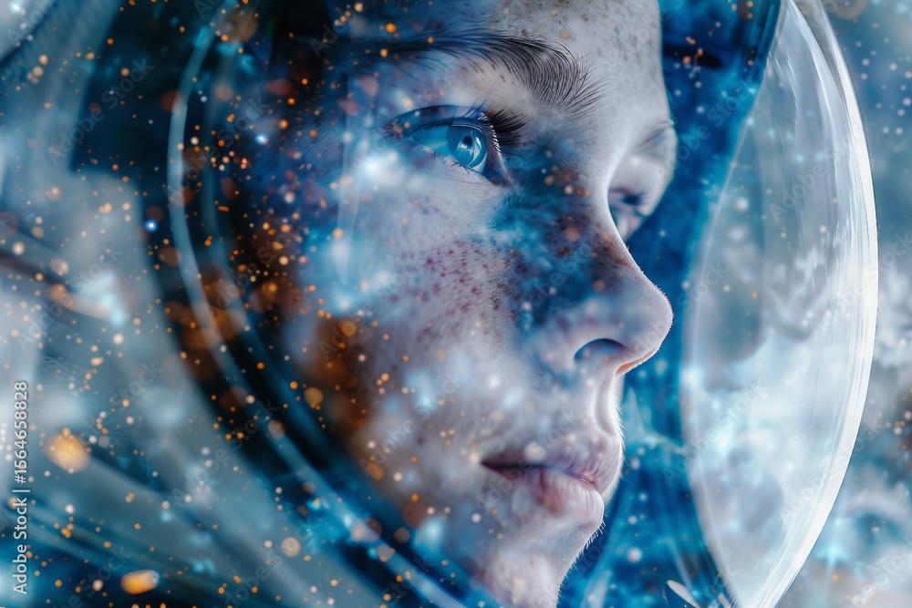 Poster portrait of professional and qualified worker generative ai image