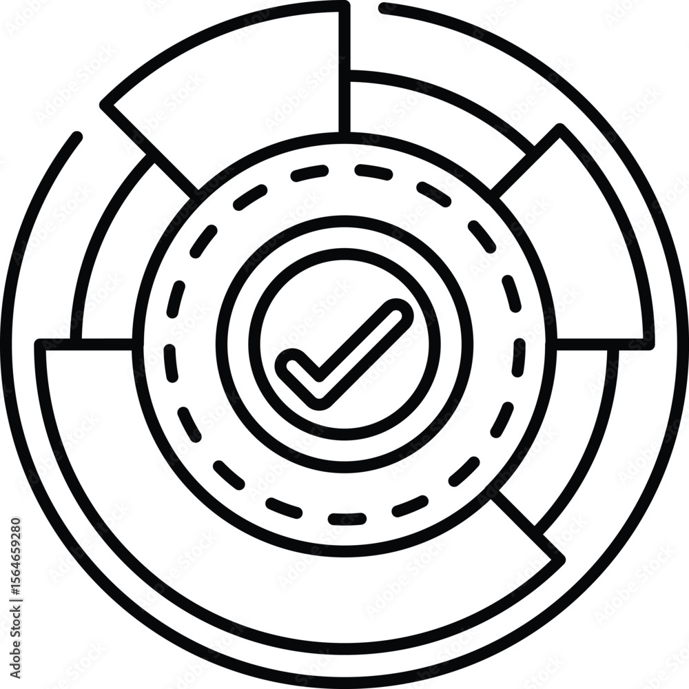 Poster a check mark is on a circle with a line through it