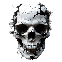 Obraz premium skull illustration png transparent background