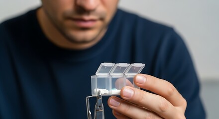 Daily Pill Organizer Mockup Manage Medication Schedules with Ease for Health and Wellness