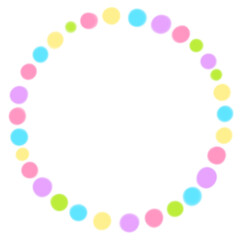 Cute circle circular frame image (귀여운 동그라미 원형 프레임 이미지)