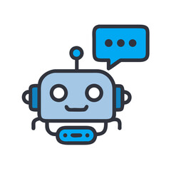 Fototapeta premium Friendly AI Chatbot Revolutionizing Communication Through Intelligent Conversational Interfaces