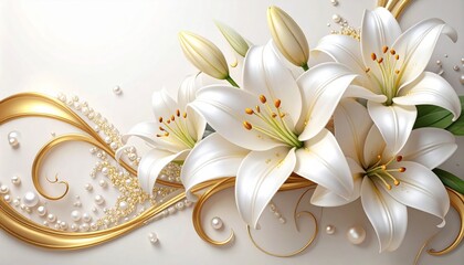 Colorful flower illustration icons. White and yellow and gold flowers.
