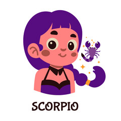 Cartoon Character Representing Scorpio Zodiac Sign