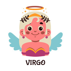 Illustration Of Virgo Zodiac Angel Character