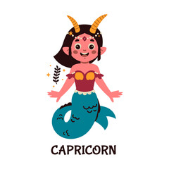 Illustration Of Capricorn Zodiac Character Design