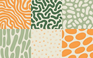 Abstract Seamless Patterns: Organic Shapes, Trendy Textures for Design Projects