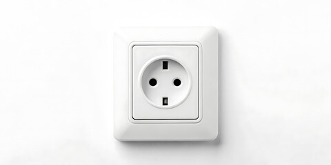 electrical outlet on white wall