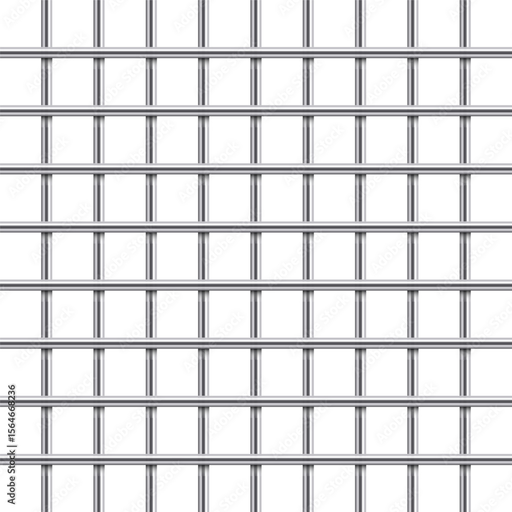 Poster the image showcases a repeating pattern of a silver metal grid. the symmetrical arrangement forms nu