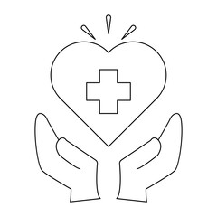 Obraz premium Healthcare and Medicine. Medical icons set. Outline icons collection