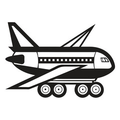 airplane on the white background
