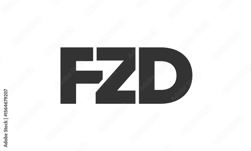 Poster fzd logo design template with strong and modern bold text. initial based vector logotype featuring s