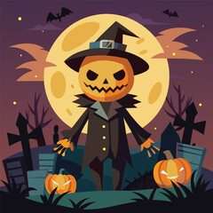 Creepy Halloween Art for Decoration or Poster