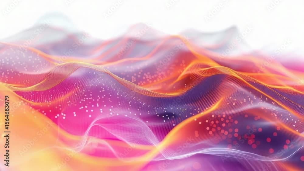 Poster a close-up shot of a colorful fabric wave, great for design and illustration projects