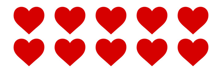 vector illustration of a red heart icon