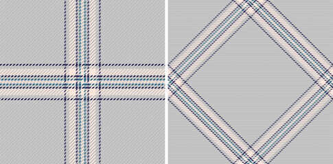 Elegant gray plaid patterns, perfect for textile design, fashion, or website backgrounds.  Two variations classic crosshatch and a stylish diamond design.