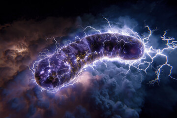 Electric Storm and Lightning in the Sky