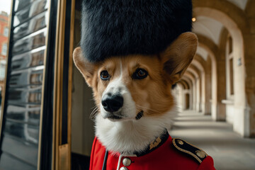 Adorable Corgi in Uniform