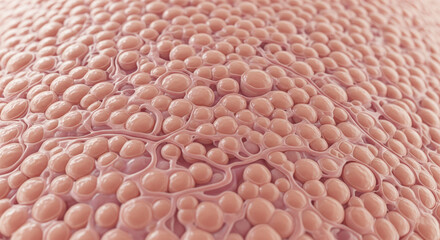 Close-up of Pink Cell Structure