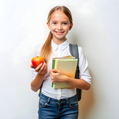 little girl with a book