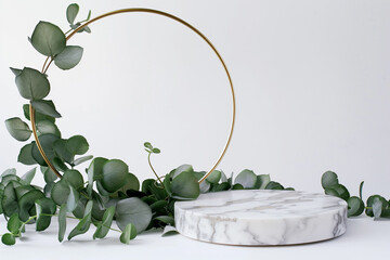 Elegant Marble and Greenery Display