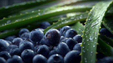 Fresh Blueberries with Aloe Vera