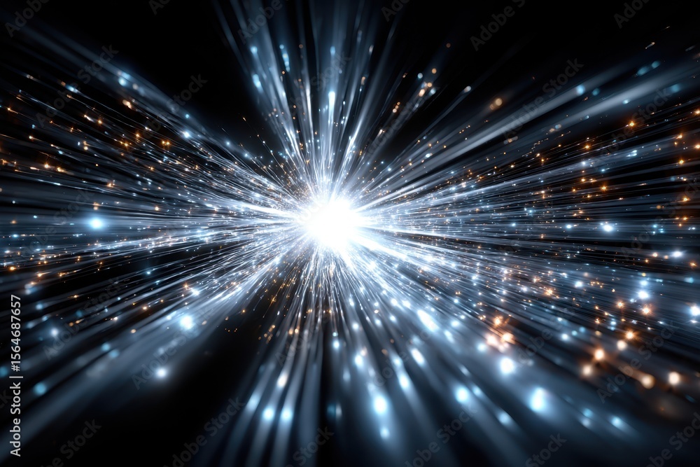 Aufkleber vibrant explosion of light and energy in a cosmic setting during a deep-space event