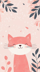Cute minimal background card 