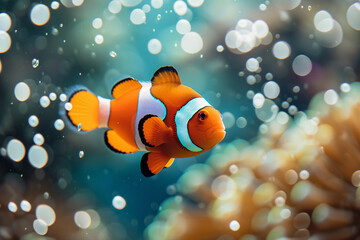 Colorful Clownfish Underwater Scene
