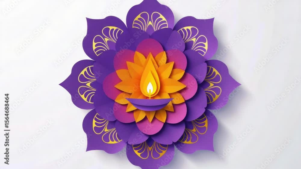 Poster a delicate paper flower holds a lit candle within its petals, creating a warm and intimate atmospher