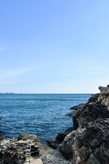 rocky coast of the sea