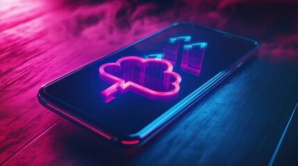 Male and female symbols on a black background represent digital communication and information technology on a computer screen