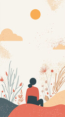 Cute minimal background card 