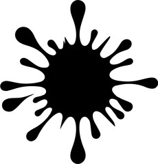 Obraz premium Abstract Black Ink Splash Burst Icon