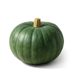 Green Pumpkin photo. Pumpkin realistic photo on transparent background.