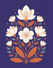 a floral arrangement against a dark blue background