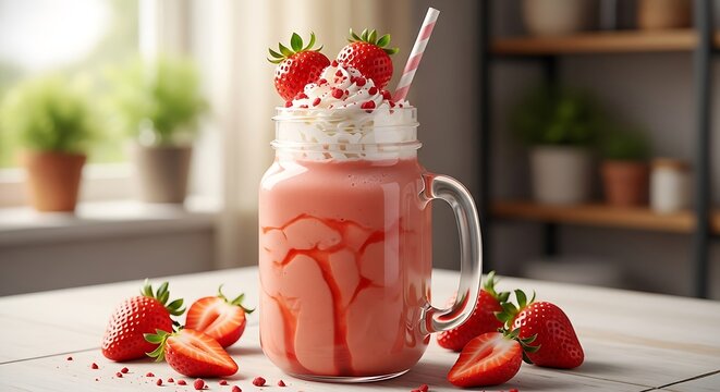 Delicious Strawberry Smoothie Recipe Creamy, Refreshing, and Easy to Make - Powered by Adobe