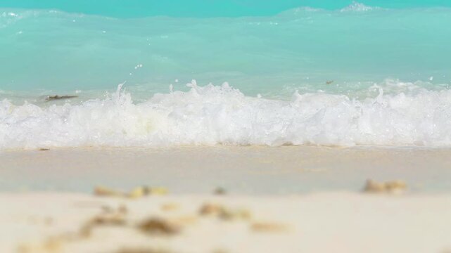 Aerial Australian coral sea ocean small waves from drone