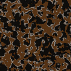pattern cow leather natural print animal skin spots on a white background. Mammals Fur texture. Design elements leather. Camouflage predator. Vector illustration