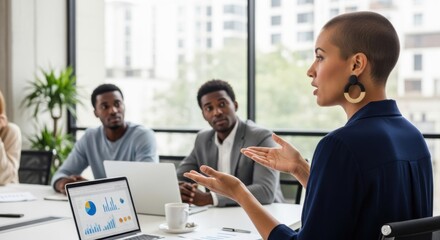 Diverse Professionals Collaborating in a Modern Office Setting