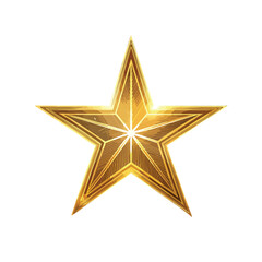golden star on white background
