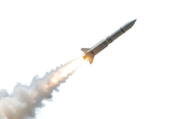 Missile Launch: A Close-Up View of a Rocket Ascending