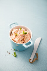 Traditional salmon rillettes