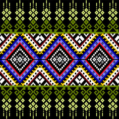 Abstract geometric ethnic pattern design. Aztec fabric carpet mandala ornament ethnic chevron textile decoration wallpaper. Tribal boho native ethnic turkey traditional embroidery vector background