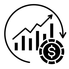 Blue Chip Stock  Icon Element For Design